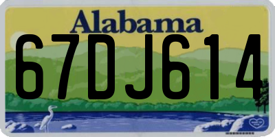 AL license plate 67DJ614