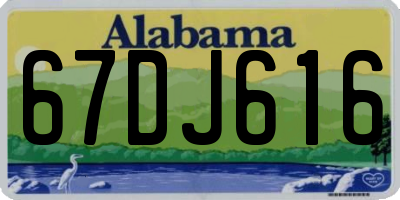 AL license plate 67DJ616
