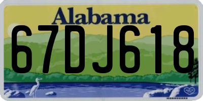 AL license plate 67DJ618