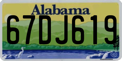 AL license plate 67DJ619