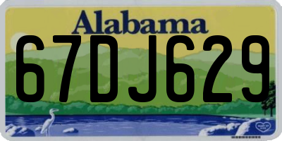 AL license plate 67DJ629