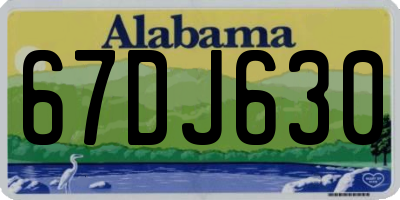 AL license plate 67DJ630