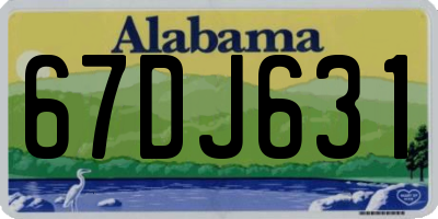 AL license plate 67DJ631