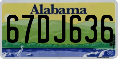 AL license plate 67DJ636