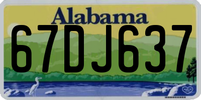 AL license plate 67DJ637