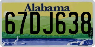 AL license plate 67DJ638