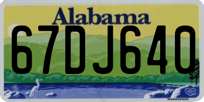 AL license plate 67DJ640