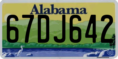 AL license plate 67DJ642
