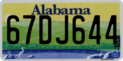 AL license plate 67DJ644