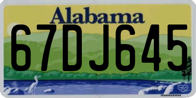 AL license plate 67DJ645