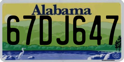 AL license plate 67DJ647