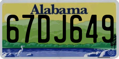 AL license plate 67DJ649