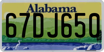 AL license plate 67DJ650