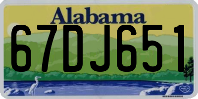 AL license plate 67DJ651