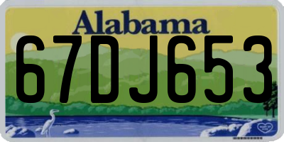 AL license plate 67DJ653