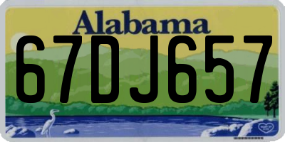 AL license plate 67DJ657