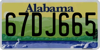 AL license plate 67DJ665