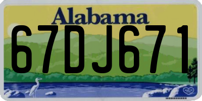 AL license plate 67DJ671