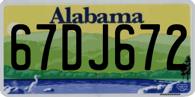 AL license plate 67DJ672