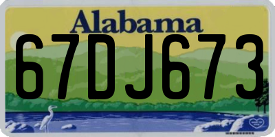 AL license plate 67DJ673