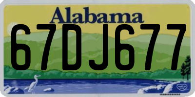AL license plate 67DJ677