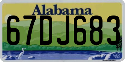 AL license plate 67DJ683
