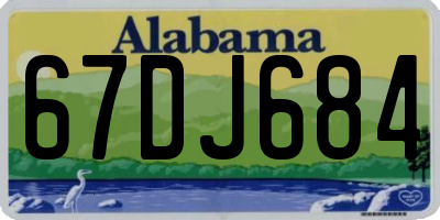 AL license plate 67DJ684