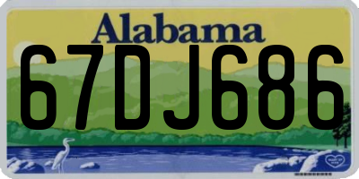 AL license plate 67DJ686