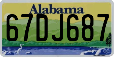 AL license plate 67DJ687