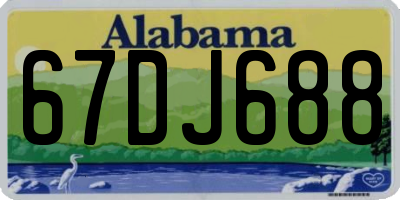 AL license plate 67DJ688