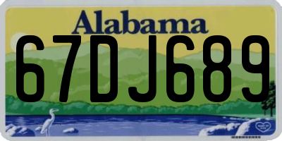 AL license plate 67DJ689
