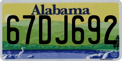 AL license plate 67DJ692