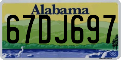 AL license plate 67DJ697