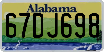 AL license plate 67DJ698