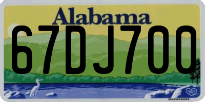 AL license plate 67DJ700