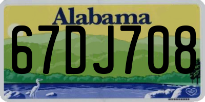 AL license plate 67DJ708