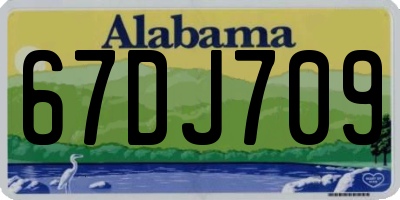 AL license plate 67DJ709
