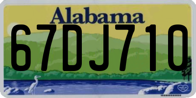 AL license plate 67DJ710