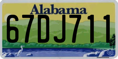 AL license plate 67DJ711