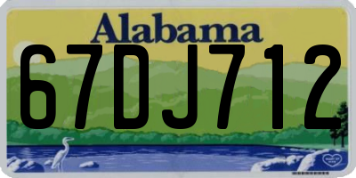 AL license plate 67DJ712