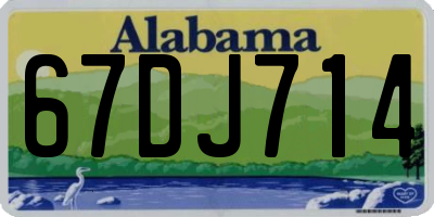 AL license plate 67DJ714
