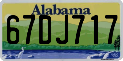 AL license plate 67DJ717