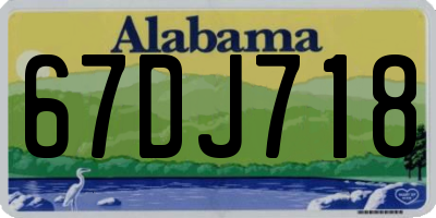 AL license plate 67DJ718