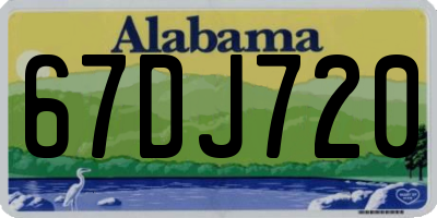 AL license plate 67DJ720