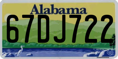 AL license plate 67DJ722