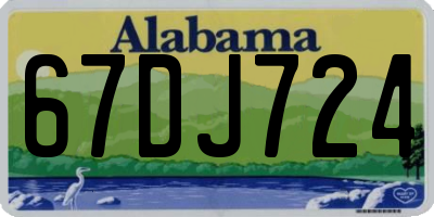 AL license plate 67DJ724