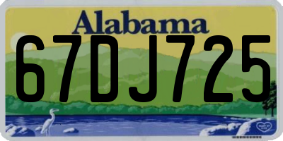 AL license plate 67DJ725