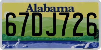AL license plate 67DJ726