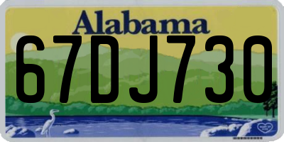 AL license plate 67DJ730