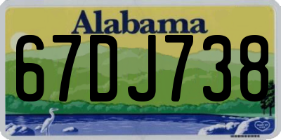 AL license plate 67DJ738